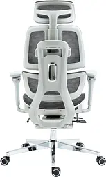 Офісне ергономічне крісло GT Racer B-2450 White/Gray - мініатюра 8