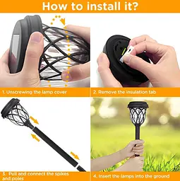 Садові сонячні світильники 6 Pack Solar Lights X15 6 шт. на сонячних батареях підсвічування газону - мініатюра 8