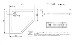Душовий піддон Radaway Doros Plus PT 100x100 SDRPTP1010-01 - мініатюра 2