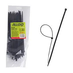 Стяжка Alloid 3.6х200мм, пластик, 100шт./уп., чорний (PC-36200B)