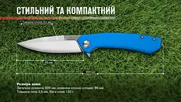 Нiж Adimanti by Ganzo Skimen design складаний блакитний - мініатюра 9