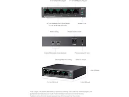Комутатор TP-LINK LS105LP - мініатюра 6
