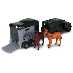 Ігровий набір TechnoDrive Land Rover з причіпом і фігурками коней (520460.270) - мініатюра 6
