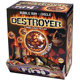 Блок жуйок Fini Destroyer Sour Shock Bubble Gum 200 шт
