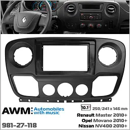 Перехідна рамка Renault Master, Opel Movano, Nissan NV400 AWM 981-27-118 - мініатюра 4