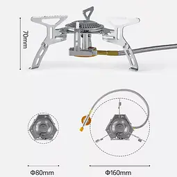 Газовий пальник Naturehike NH21RJ009 3000W з п'єзопідпалом під різьбовий балон - мініатюра 8