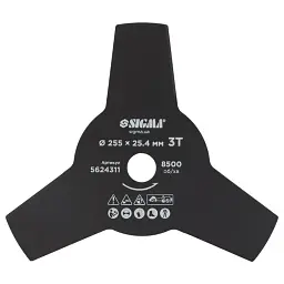 Ніж для тримера Sigma 255x25.4мм, 3Т (5624311)
