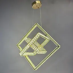 Люстра кришталева на тросах Led Linisoln 089-50*40*30 метал, кришталь LED 100Вт 120-50см 15-17кв. - мініатюра 4