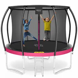 Батут із внутрішньою сіткою 4FIZJO Premium 8FT 252 см 4FJ0603 Black/Pink (P-5907739314550)