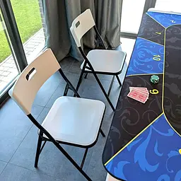 Складний стілець Wall Sticker 46х42.5х86 см білий SW-00001610 - мініатюра 7