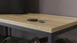Банкетка універсальна Ferrum-decor Слайм 45x63x26 чорний ДСП Дуб Сонома 16мм (FRD-104072) - мініатюра 4
