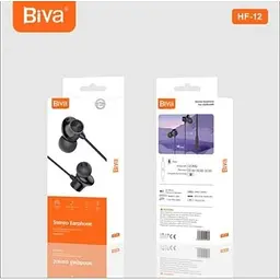 Навушники Biva HF-12 Wirred earphones Black - мініатюра 2