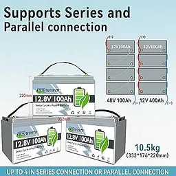 Літій-залізо-фосфатний акумулятор TCBWorth 12.8V 100Ah 1280Wh LiFePO4 - мініатюра 3