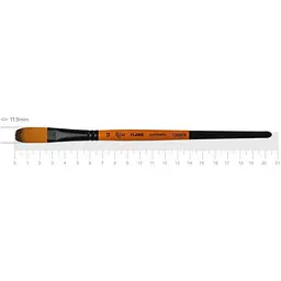 Пензель синтетика овальна FLAME 1368FR №12 коротка ручка Rosa [CD]