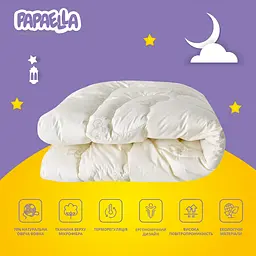 Ковдра дитяча в ліжечко Papaella Wool Classic біле 135х100 см (8-11679) - мініатюра 5