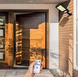 Вуличний ліхтар на стовп Solar sensor light BK-120-8COB-B з датчиком руху та сонячною панеллю - мініатюра 5