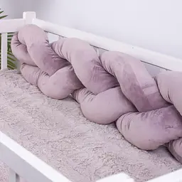 Коса захисна в ліжечко MirSon Kids Time 28-0005 Ashen Velvet велюрова фіолетова - мініатюра 5