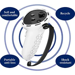 Чохол на контролери DK Silicone Controller Protective Case для Meta Quest 3/Quest 3S White [139307] - мініатюра 4