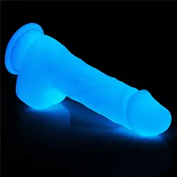 Неоновий фалоімітатор LoveToy Lumino Play 19.3 см синій - мініатюра 7