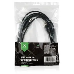 Кабель для принтера USB 2.0 AM/BM 3.0 m Vinga (VCPDCAMBM3.0BK) - мініатюра 4