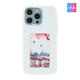Чехол с экраном для Apple iPhone 15 Pro, белый, Ink Screen, противоударный, силиконовая панель, со встроенным цветным дисплеем E-ink и NFC для переноса изображений на чехол, защита всего корпуса, ArmorStandart (ARM74562)