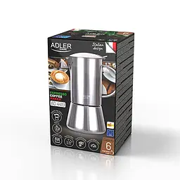 Кавоварка гейзерна Adler AD 4419 300 мл 6 чашок алюмінієвий корпус для всіх типів плит - мініатюра 7