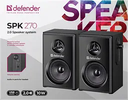 Акустика Defender 2.0 SPK-270 10Вт USB Black (65270) - мініатюра 8