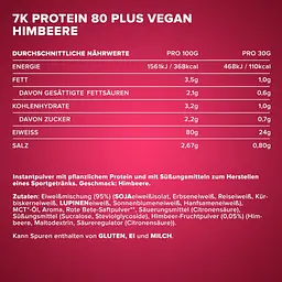 Протеїн IronMaxx Vegan Protein 7k - 80 Plus Малина 500 г - мініатюра 5