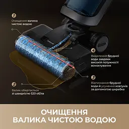 Бездротовий миючий пилосос Dreame H14 DUAL 4 в 1 - мініатюра 14