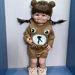 Реалістична Кукла Реборн 55 см повністю силіконова Doll Reborn Baby Born К0100619 - мініатюра 3