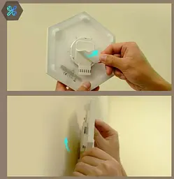 Набір настінних світильників Govee H6061 Glide Hexa Light Panels RGB білий 10 шт. - мініатюра 4