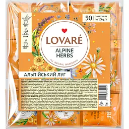 Суміш трав'яного чаю Lovare Alpine Herbs 75 г (50 шт. х 1.5 г)