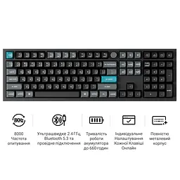 Клавіатура бездротова Keychron Q6 Ultra Keychron Red Switch Black RGB (Q6U-M1-UA) - мініатюра 8