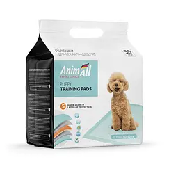 Пелюшки для собак і цуценят AnimAll Puppy Training Pads, 60×90 см, 50 шт