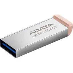 USB флеш накопичувач ADATA 64GB UR 350 Silver/Beige USB 3.2 (UR350-64G-RSR/BG)