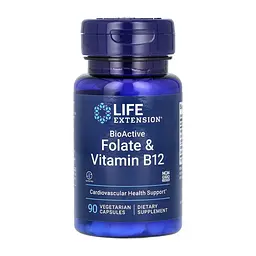 Фолієва кислота з вітаміном Б12 BioActive Folate & Vitamin B12 - 90 vcaps