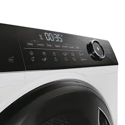 Прально-сушильна машина Haier фронтальна 9(6) кг 1400 A 60 см дисплей пара інвертор люк чорний прямий привод білий - мініатюра 6