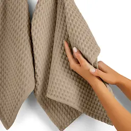 Рушник вафельний Cosas Beige Greek Waffle 30x30 см (Towel_34Beige_GreekWaffle_30x30) - мініатюра 4