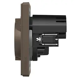 Розетка Videx Nota одинарна із заземленням USB-A+C 20W мокко (VF-NT-SK1GUC-BR) - мініатюра 3