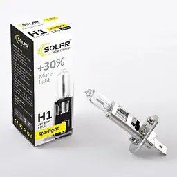 Автолампа галогенна Solar Starlight + 30% / H1 / 55W / 12V / 1 шт (1201)