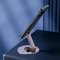 Підставка під планшета — телефон Collapsible Telescopic Bracket L-381 Темно-сірий, настільний тримач (ST) - мініатюра 4