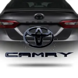 Емблема задня + напис Toyota Camry глянсова Чорна Пластик На скотчі (OEM: PT948-03191-02) - мініатюра 6