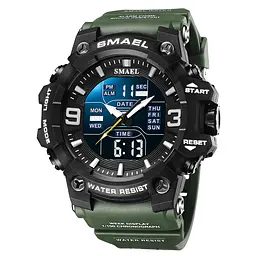 Наручний годинник чоловічий Smael 8049 Army Green (15167)