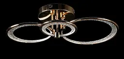 Люстра стельова LED Splendid Ray LT98120/1+1+1, 120W, золото, білий, сучасний стиль з пультом, димер