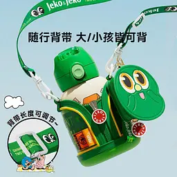 Дитячий термос-пляшка для води XiaomiJEKO Children's Insulated Cup 560ml Camping Squad - мініатюра 2