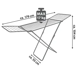 Сушарка для білизни підлогова Casa Si Kolibri Black (CS42191C06E) - мініатюра 2