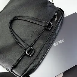 Портфель шкіряний для ноутбука 13" та документів А4 DRL19286-6 чорний - мініатюра 6