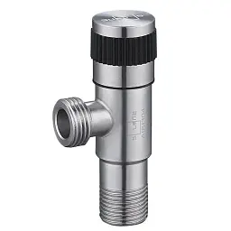 Кран кутовий приладовий Solone DF-1022 нержавіюча сталь 1/2 "х1/2" 30412