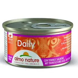 Консервований корм Almo Nature Daily Menu Cat Мус з тунцем та лососем для кішок (85 гр.)