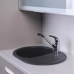 Кухонна мийка Fancy Marble Yuta світло-чорний 102060004 - мініатюра 3